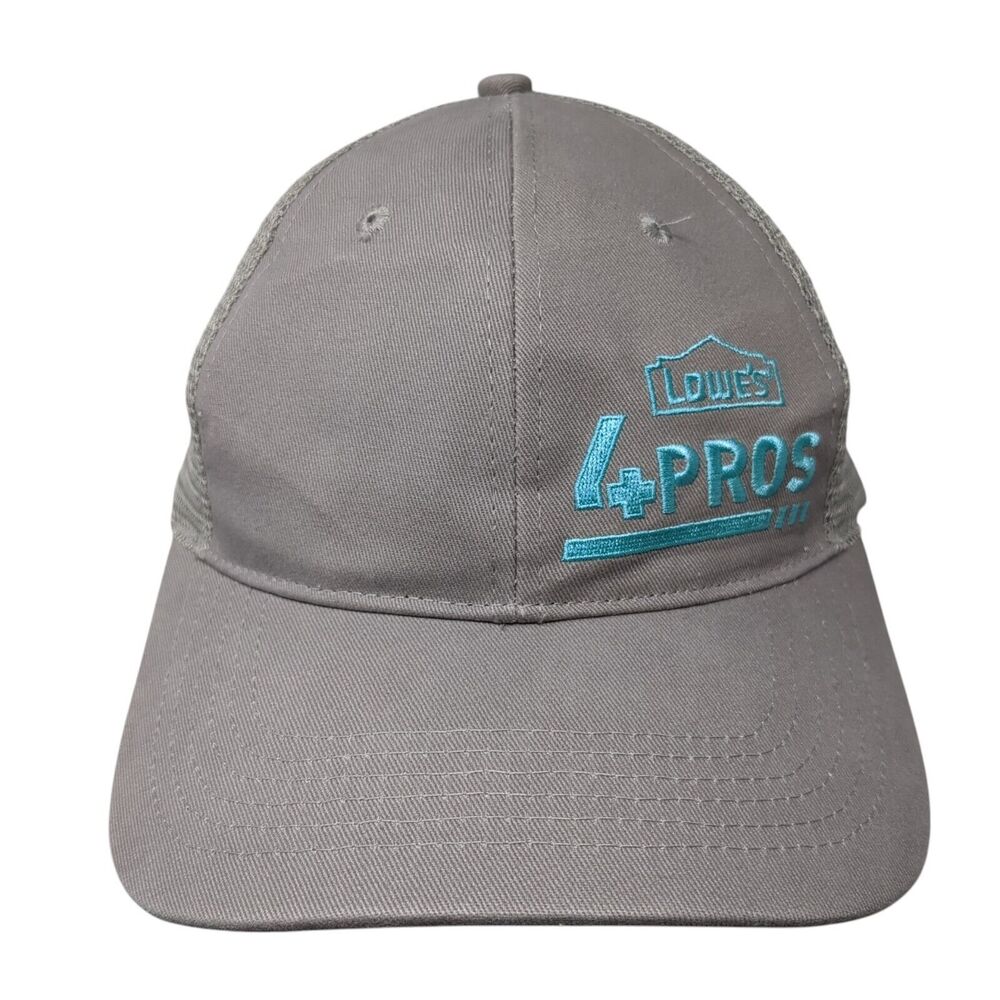 Lowe's 4Pros Snapback Mesh Back Trucker Hat Gray One Size Adjustable